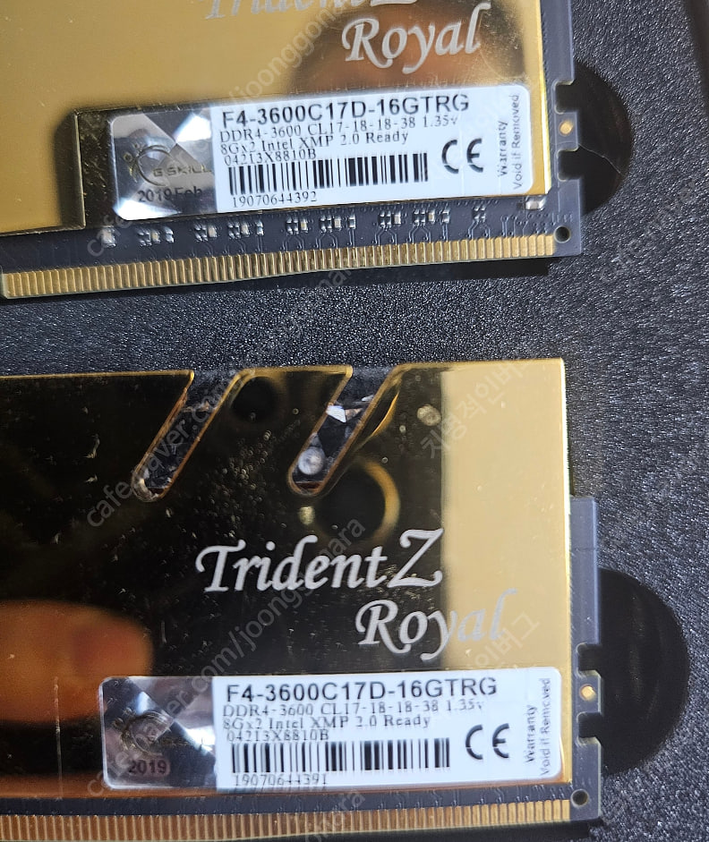 지스킬 DDR4-3200 CL17 TRIDENT Z 로얄 골드 (16GB(8Gx2)